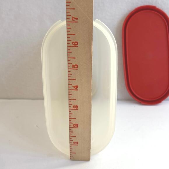 Vintage Tupperware Modular Mates #3 Oval 7.25 Cup Containers Poppy USA - Picture 7 of 10